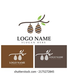 Cocoon logo template vector icon illustration design