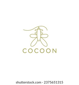 Cocoon logo template vector icon and symbol
