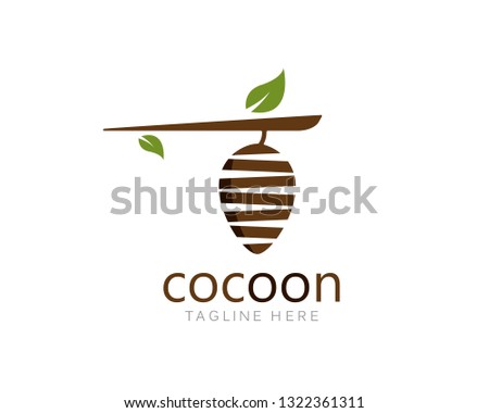 Cocoon logo template vector icon illustration design 