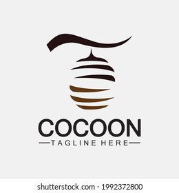 Cocoon logo vector illustration design template