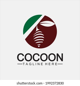 Cocoon logo vector illustration design template