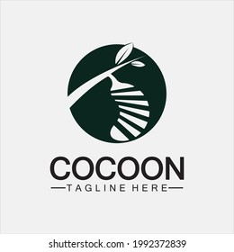 Cocoon logo vector illustration design template