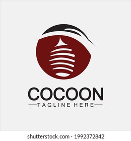 Cocoon logo vector illustration design template