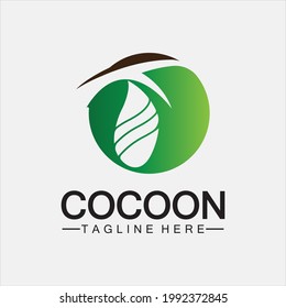 Cocoon logo vector illustration design template