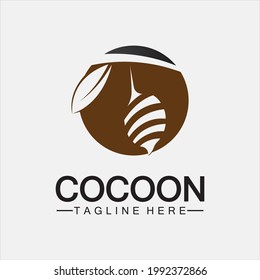 Cocoon logo vector illustration design template
