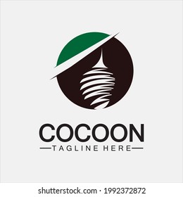 Cocoon logo vector illustration design template