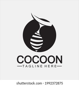Cocoon logo vector illustration design template