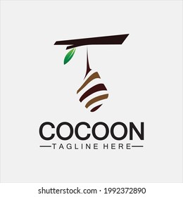 Cocoon logo vector illustration design template