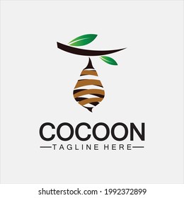 Cocoon logo vector illustration design template