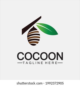 Cocoon logo vector illustration design template