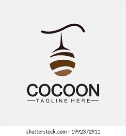 Plantilla de diseño de ilustración vectorial del logotipo de Cocoon