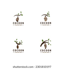 Cocoon logo vector illustration design template