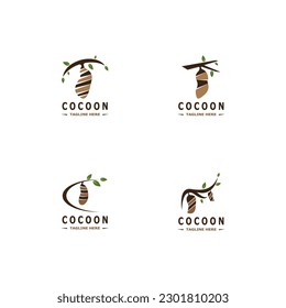 Cocoon logo vector illustration design template