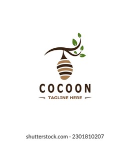 Cocoon logo vector illustration design template