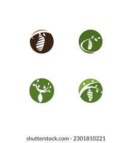 Cocoon logo vector illustration design template