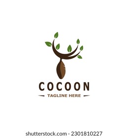 Plantilla de diseño de ilustración vectorial del logotipo de Cocoon