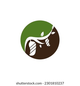Cocoon logo vector illustration design template