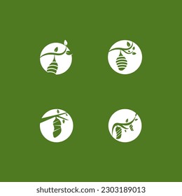 Cocoon logo vector illustration design template
