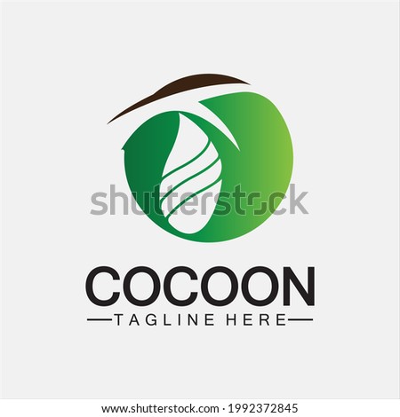Cocoon logo vector illustration design template