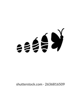 Cocoon Turning to Butterfly Symbolizing Personal Growth and Transformation