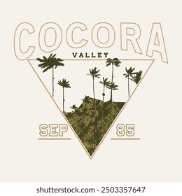 Cocora Valley graphic tees, illustration colombian Valley in Salento