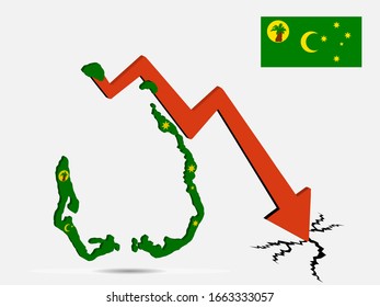 Ilustración vectorial de la crisis económica de las Islas Cocos 10