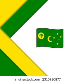 Cocos Islands Flag Abstract Background Design Template. Cocos Islands Independence Day Banner Social Media Post. Cocos Islands Illustration