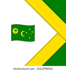 Cocos Islands Flag Abstrakte Hintergrunddesign-Vorlage. Cocos Islands Independence Day Banner Social Media Post. Cocos Islands Cartoon
