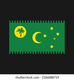 Cocos Islands Flag Vector. National Flag
