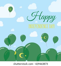Cocos (Keeling) Islands Independence Day Flat Patriotic Design. Cocos Islander Flag Balloons. Happy National Day Cocos (Keeling) Islands Vector Patriotic Design. Celebration Balloons Patriotic Design.