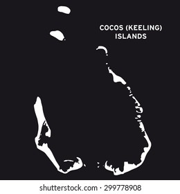 Cocos (Keeling) Islands map vector