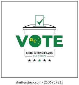 Cocos (Keeling) Islands vote, voting, hand leaving vote, positive vote, negative vote, hand leaving paper in ballot box, elections, election of ruler.