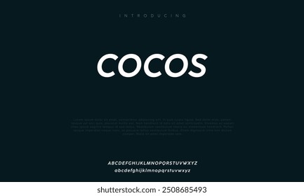 Cocos Modern Bold fuente. Fuente Sans Serif. Fuentes regulares del alfabeto del estilo urbano de la tipografía minúscula para la moda, deporte, tecnología, digital, película, diseño del logotipo