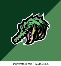 Cocrodile mascot logo, vector for logo
