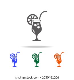 Coctail icon. Element of Beach holidays multi colored icons for mobile concept and web apps. Thin line icon for website design and development, app development on white background