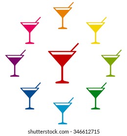 Coctail icon set