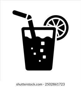 Coctail icon silhouette vector illustration design on white background.