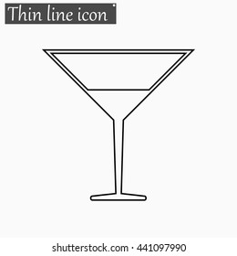 Coctail icon Vector Style thin line