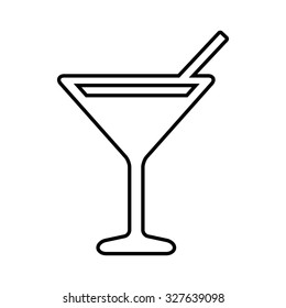 Coctail line icon