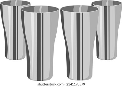 taza de mezcla de cóctel, ilustración, vector sobre fondo blanco.