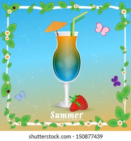 Coctail summer background