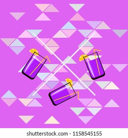 coctail summer holiday vector background