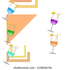 coctail summer holiday vector background