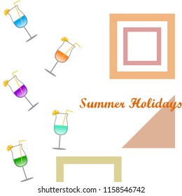 coctail summer holiday vector background