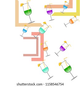 coctail summer holiday vector background