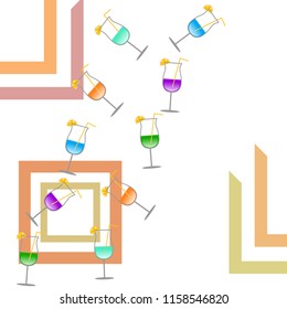 coctail summer holiday vector background