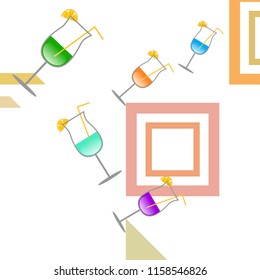 coctail summer holiday vector background