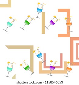 coctail summer holiday vector background