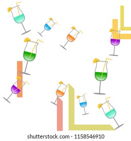 coctail summer holiday vector background