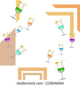 coctail summer holiday vector background